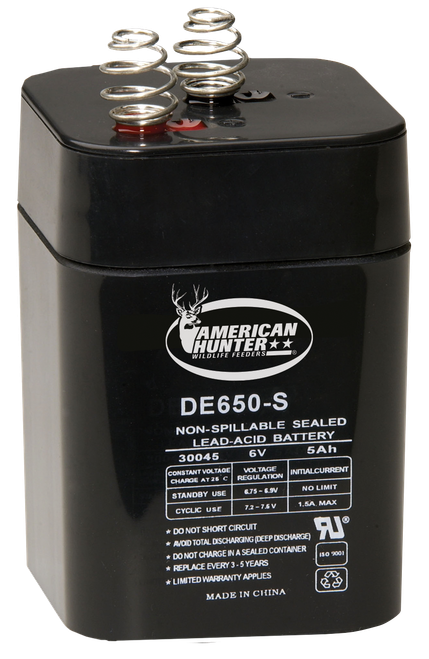 American Hunter DE30053 HR Rechargeable Lantern Battery  6 Volt 5 AMP