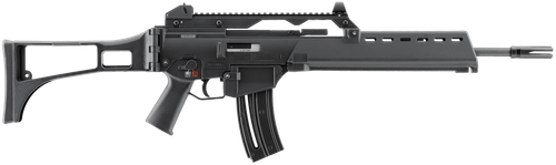 HK 81000994 G36  22 LR 20+1 18.13" Black Barrel w/Flash Suppressor, Black Receiver w/Picatinny Rail, Black Folding Synthetic Stock, Black Polymer Grip