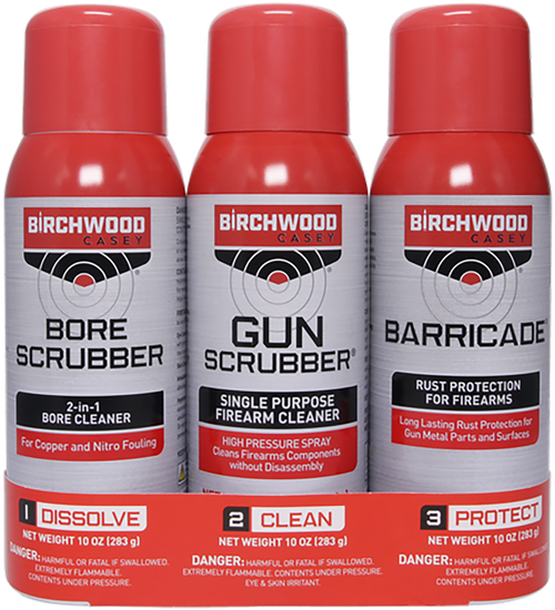 Birchwood Casey 33309 1-2-3 Aerosol Value Pack Kit 10 oz. Aerosol Can 3 Pack