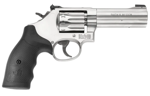 Smith & Wesson 160584 Model 617  22 LR  Stainless Steel 4" Barrel & 10 Shot Cylinder, Satin Stainless Steel K-Frame, Black Polymer Grip,Internal Lock