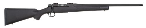 Mossberg 27838 Patriot  Full Size 243 Win 5+1 22" Matte Blued Fluted Barrel, Drilled & Tapped Matte Blued Stainless Steel Receiver, Black Fixed Synthetic Stock, Right Hand