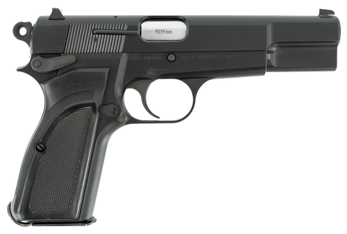 Inglis 12000000 L9A1  Full Size Frame 9mm Luger 15+1 4.70" Hard Chrome Plated Stainless Steel Barrel, Black Cerakote Steel Serrated Slide, Black Cerakote Steel Frame, Black Plastic Grip