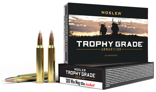Nosler 60059 Trophy Grade  300WinMag 180gr Nosler AccuBond 20 Per Box/10 Case