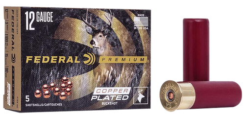 Federal P15800 Premium Buckshot 12Gauge 3" 1 7/8oz 00BuckShot 5 Per Box/50 Case