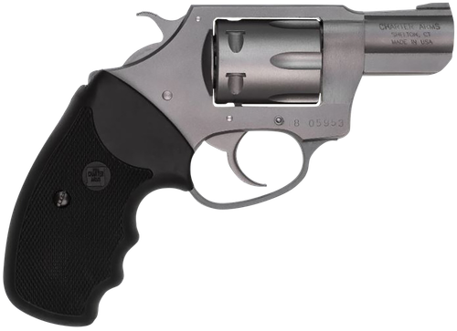 Charter Arms 72224 Pathfinder  Small 22 LR, 8 Shot 2" Stainless Steel Barrel  & Cylinder, Anodized Aluminum Frame w/Black Finger Grooved Rubber Grip, Exposed Hammer
