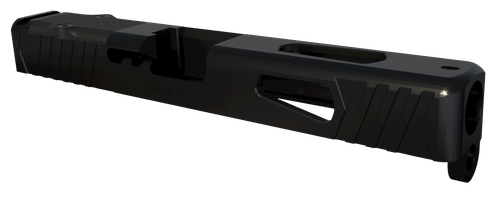 Rival Arms RA10G102A Precision Slide A1 QPQ Black 17-4 Stainless Steel with Front/Rear Serrations & RMR Optic Cut for 9mm Luger Glock 17 Gen3
