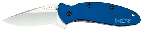Kershaw 1620NB Scallion  2.40" Folding Drop Point Plain Bead Blasted 420HC SS Blade Navy Blue Anodized Aluminum Handle Includes Pocket Clip