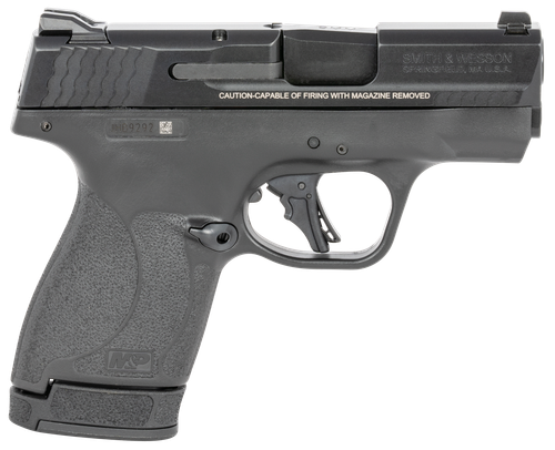 Smith & Wesson 13248 M&P Shield Plus Micro-Compact Frame 9mm Luger 10+1/13+1, 3.10" Black Armornite Stainless Steel Barrel & Serrated Slide, Matte Black Polymer Frame,  No Safety