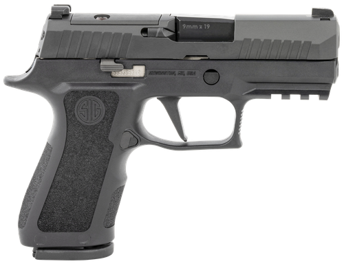 Sig Sauer 320XC9BXR3PR210 P320 XCompact 9mm Luger 10+1 3.60" Carbon Steel Barrel, Black Nitron Optic Ready/Serrated SS Slide, Black Stainless Steel Frame w/Picatinny Rail, Black XCompact Polymer Grips