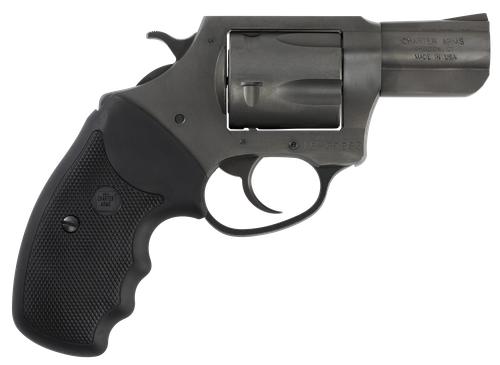 Charter Arms 64420 Bulldog  Large 44 S&W Spl 5 Shot, 2.50" Black Nitride Steel Barrel, Cylinder & Frame w/Black Finger Grooved Rubber Grip, Exposed Hammer