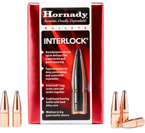 Hornady 3090 InterLock  30 Cal .308 220 gr Round Nose 100 Per Box/ 15 Case