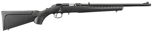 Ruger 8306 American Rimfire Compact 22 LR 10+1 18" Satin Blued Steel Threaded Barrel & Alloy Steel Receiver w/Integral Scope Mount, Black Fixed Synthetic Stock, Right Hand