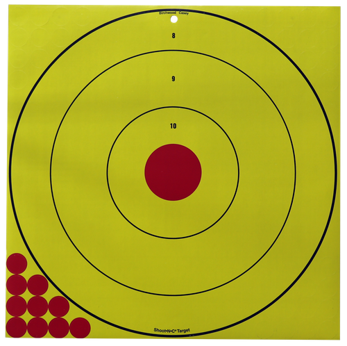 Birchwood Casey LRBET5PK Shoot-N-C Reactive Target Self-Adhesive Paper Red/Yellow 17.75" Bullseye 5 Pack
