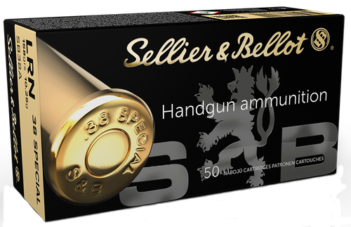 Sellier & Bellot SB38A Handgun  38Special 158gr Lead Round Nose 50 Per Box/20 Case