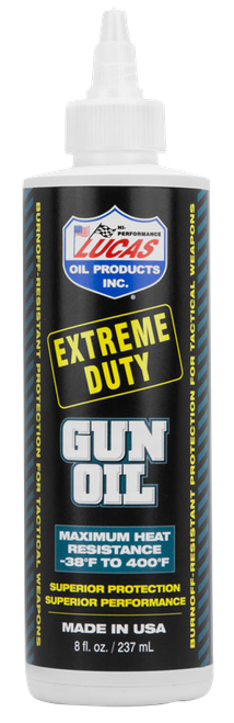 Lucas Oil 10870 Extreme Duty Gun Oil Against Heat, Friction, Wear 8 oz Squeeze Bottle