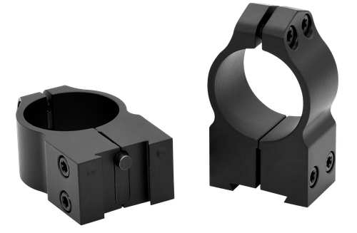 Warne 2TM Maxima Scope Rings Matte Black Steel 1" Tube High Vertical Split Dovetail, 0 MOA Fits Tikka 3TX/3T/695