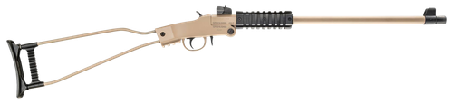 Chiappa Firearms 500255 Little Badger  Full Size 22 LR 1 Shot, 16.50" Desert Sand Cerakote Steel Threaded Barrel, Desert Sand Cerakote Quad Picatinny Receiver, Desert Sand Cerakote Underfolding Wire F