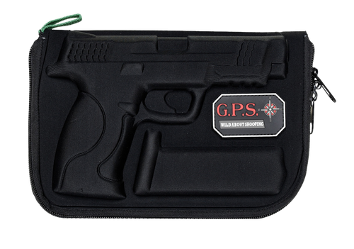 GPS Bags 912PC Custom Molded  w/ Lockable Zippers Internal Mag Holder & Black Finish for S&W M&P Full-Size/Compact (9mm Luger/40 S&W/45 ACP)