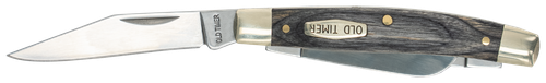 Old Timer 1149100 Heritage Series Middleman 340T 2" 1.70" 2.40" Folding Clip Point/Pen/Sheepsfoot D2 Steel Blade, 3.70" Gray Wood Laminate Handle