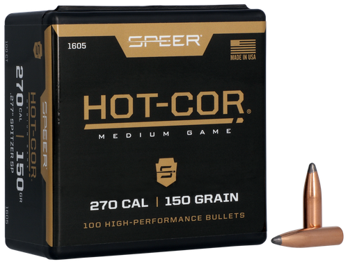 Speer 1605 Hot-Cor  277Cal 150gr Spitzer Soft Point 100 Per Box/5 Case