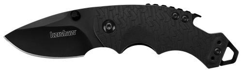 Kershaw 8700BLK Shuffle  2.40" Folding GFN Plain Black Oxide 8Cr14MoV SS Blade Black K Textured Glass-Filled Nylon Handle Includes Pocket Clip