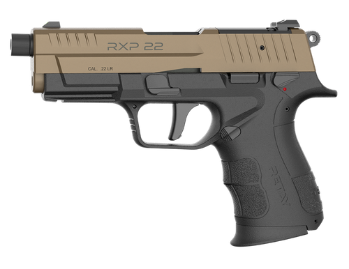 Retay USA RXP22BLKFDES13TH RXP 22 LR 13+1 4" Threaded Barrel, Flat Dark Earth Cerakote Optic Ready/Serrated Slide, Black Cerakote Polymer Frame w/Accessory Rail, RMR/RMSc Footprint