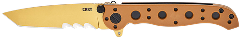 CRKT M16-10DZ M16-10DZ  EDC 3.03" Folding Part Serrated Desert Tan D2 Steel Blade, Desert Tan GRN Handle