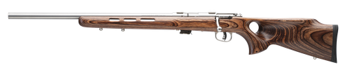Savage Arms 25795 Mark II BTV Full Size 22 LR 5+1 21" Satin Heavy Button Rifled Barrel, Satin Drilled & Tapped Stainless Steel Receiver, Satin Brown Thumbhole Laminate Stock, Left Hand