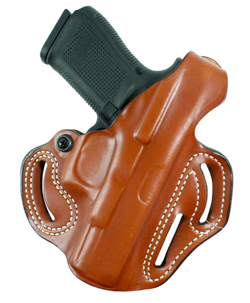 DeSantis Gunhide 001TA21Z0 Thumb Break Scabbard OWB Tan Leather Belt Slide Fits 1911 Fits 5" Barrel Right Hand