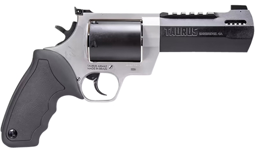 Taurus 2500055RH Raging Hunter  Large Frame 500 S&W Mag 5rd 5.12" Matte Black Ported/Target Crown Barrel, Matte Black Oxide Cylinder, Matte Stainless Stainless Steel Frame, Black Rubber Grip