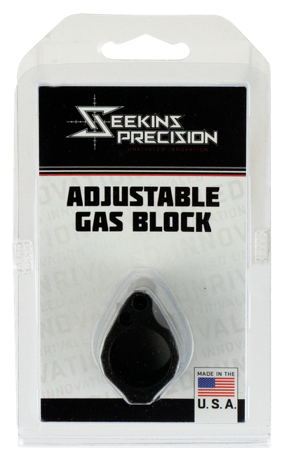 Seekins Precision 0011510031 Low Profile Adjustable Gas Block 1.37" x .94" Black Melonite