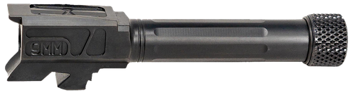 Faxon Firearms GB910N43SGQT Match Series  9mm Luger Compatible w/Glock 43/43X, Fluted Threaded Black Nitride Stainless Steel