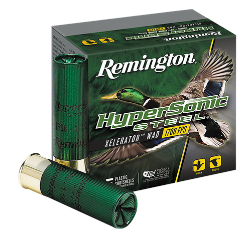 Remington Ammunition 26777 HyperSonic Steel 12Gauge 3" 1 1/4oz 4Shot 25 Per Box/10 Case