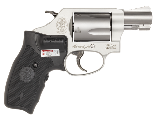 Smith & Wesson 163052 Model 637 w/Laser J-Frame 38 Special +P 5 Shot 1.88" Stainless Steel Barrel, Stainless Cylinder, Matte Silver Aluminum Frame, Black Crimson Trace Lasergrip