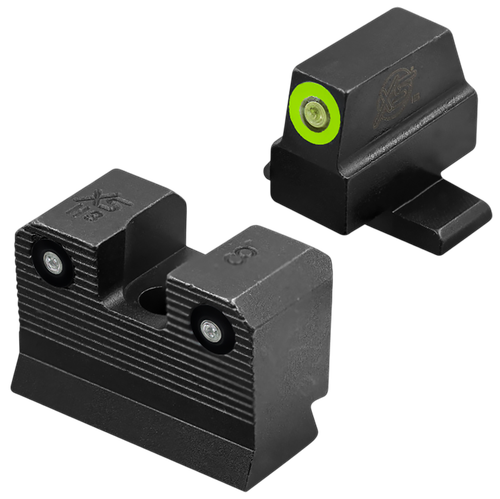 XS Sights SIR203P6G R3D 2.0 Night Sight Set Green Tritium Fron/ Black Oxide Frame, Fits Sig/Springfield/FN 509