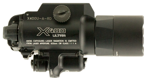 SureFire X400UARD X400U-A-RD Ultra Black Anodized 1,000 Lumens White LED/Red Laser