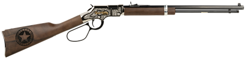 Henry H004TR Golden Boy Texas Rangers Bicentennial Tribute Edition 22 Short, 22 Long or 22 LR, 16 LR/21 Short Capacity, 20" Blued Octagon Barrel, Engraved Nickel-Plated Rec & American Walnut Stock, Ad