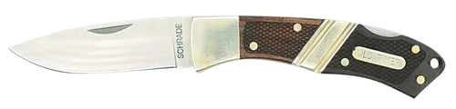 Old Timer 1181069 Mountain Beaver Jr.  2.50" Folding Drop Point Plain Mirror Polished 9Cr18MoV SS Blade, Ebony & Rosewood/Nickel Handle
