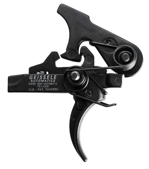 Geissele Automatics 05101 SSA  Two-Stage Curved Trigger with 4.25-4.75 lbs Draw Weight & Black Oxide Finish for AR-Platform