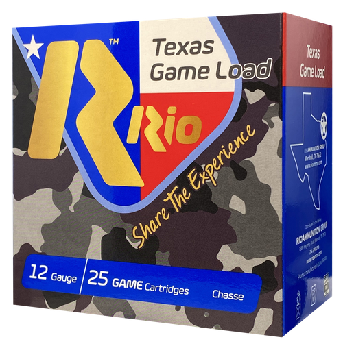 Rio Ammunition TGHV366 Texas Game Load High Velocity 12Gauge 2.75" 1 1/4oz 6Shot 25 Per Box/10 Case