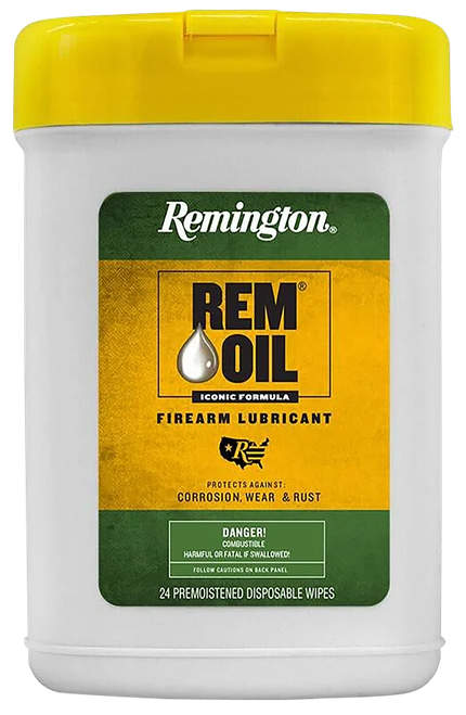 Remington Accessories 16325 Rem Oil  Cleans/Lubricates/Protects Wipes 24 Count