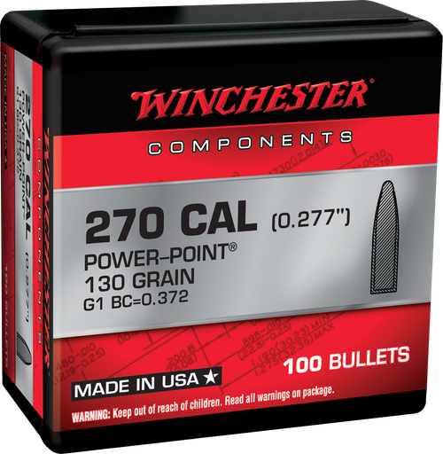 Winchester Ammo WB270P130X Centerfire Rifle  270Win 130gr Power Point 100 Per Box/10 Case