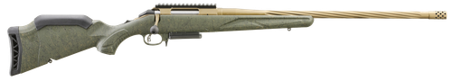 Ruger 46943 American II Predator 30-06 Springfield 4+1 22" Burnt Bronze Cerakote Spiral Fluted Threaded Barrel & Alloy Steel Receiver w/Picatinny Rail, Green Splatter Adj LOP Synthetic Stock