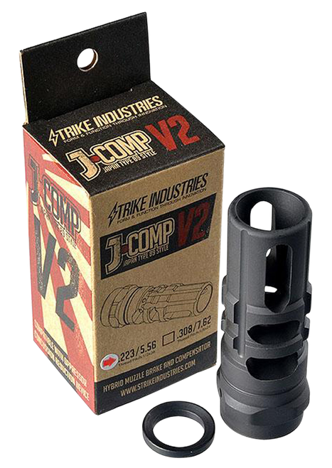 Strike Industries JCOMP2223 JComp Gen 2 Black Steel w/ 1/2"-28 tpi Threads 2.55" OAL 0.26" Diameter 0.87" Diameter 5.56x45mm NATO Fits AR-Platform