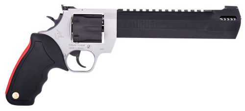 Taurus 2-440085RH Raging Hunter  44 Rem Mag 6rd 8.37" Black Stainless Steel Barrel Matte Black Oxide Cylinder Matte Stainless Steel Frame Black Rubber with Integrated Red Cushion Insert Grip