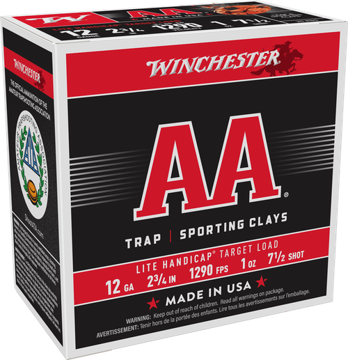 Winchester Ammo AAHLA127 AA Lite Handicap Target 12Gauge 2.75" 1oz 7.5Shot 25 Per Box/10 Case