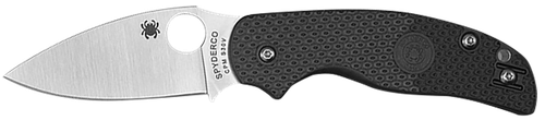 Spyderco C123PBK Sage 5 Lightweight Alzheimer's 3" Folding Plain Satin CPM S30V SS Blade, Black Textured FRN Handle
