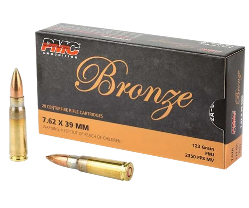 PMC 762A Bronze  7.62x39mm 123gr Full Metal Jacket 20 Per Box/25 Case