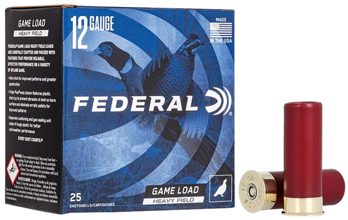 Federal H1254 Game-Shok Heavy Field 12Gauge 2.75" 1 1/4oz 4Shot 25 Per Box/10 Case