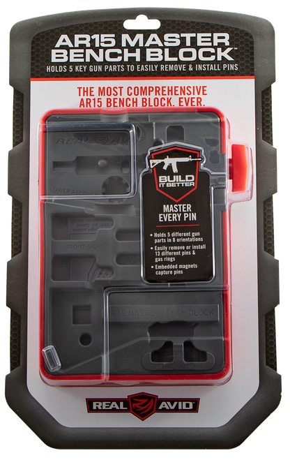 Real Avid AVAR15MBB Master Bench Block Black Polymer Resin AR Platforms